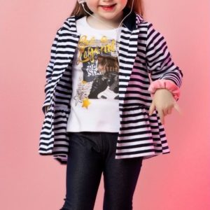 Conjunto Menina Infantil 2 Peças Blusa Xadrez Ciganinha Saia